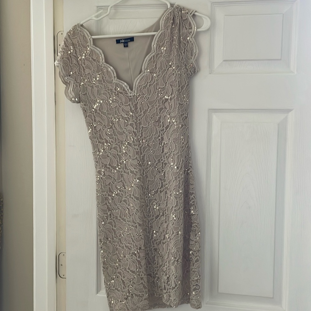 Nude, Sparkly Cocktail Dress